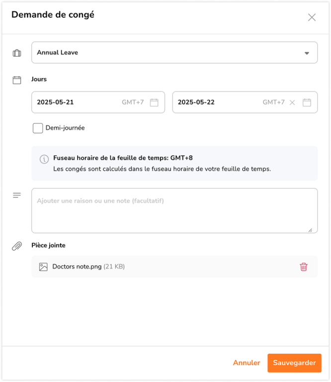 Membre demandant un congé